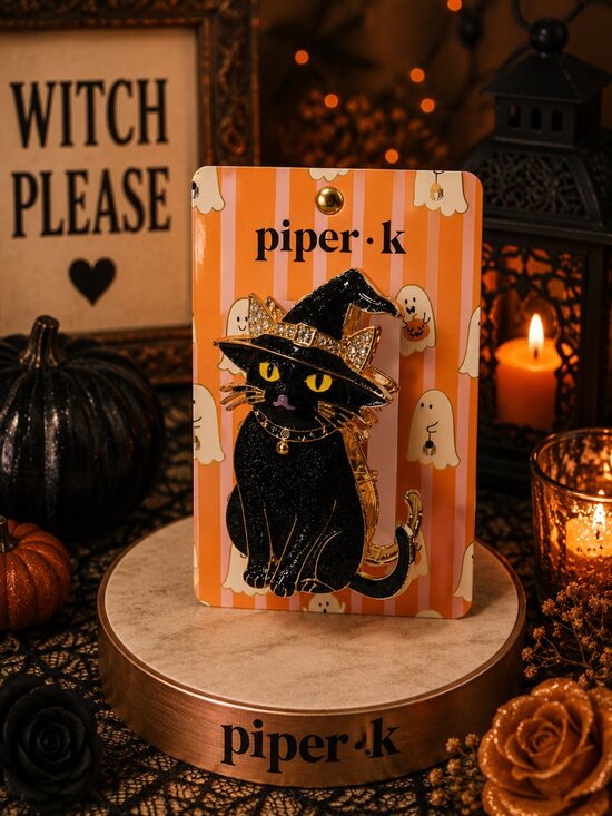 Piper K Accessories - Piper K Halloween Black Cat Witch Hair Claw Clip NWT